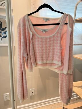 Pink top with sweater